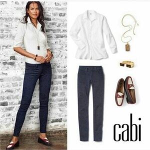 Cabi Style 3195 Skinny Floral Lace Jeans Size 2